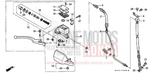 FR. BRAKE MASTER CYLINDER NX650N de 1992